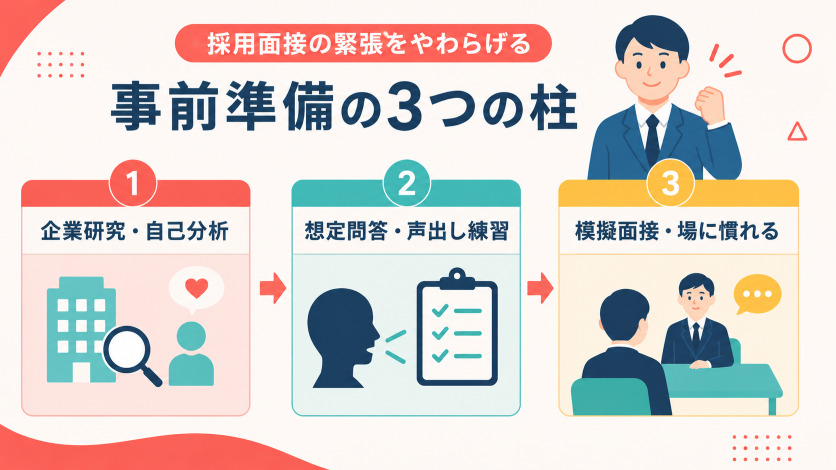 採用面接の緊張をやわらげる事前準備