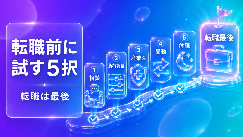 五月病と感じたら転職より先に試すべき5つの選択肢——転職を最後の手段にする早見表