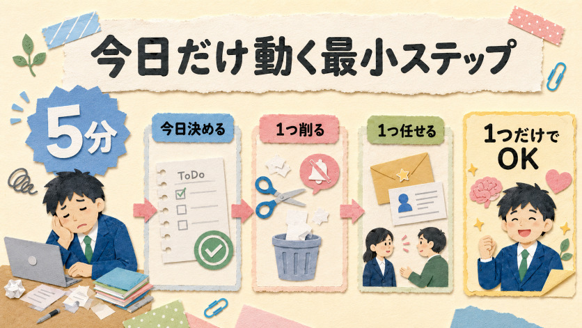 就活がだるくても今日だけ動けるための最小ステップ|めんどくさすぎるときの動き方