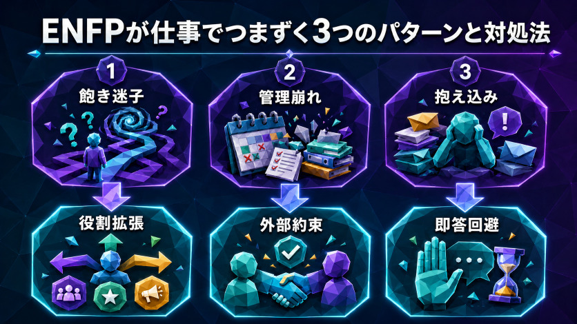 ENFPが仕事でつまずく3つのパターンと対処法