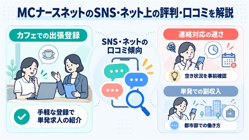 07-MCナースネットのSNS・ネット上の評判・口コミ3件を解説