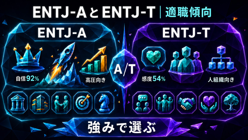 ENTJ-AとENTJ-Tの仕事・職業の違い|サブタイプ別の適職傾向