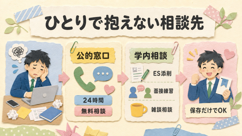 就活がだるくて一人で抱え込んでいるなら|めんどくさすぎる状態の相談先一覧