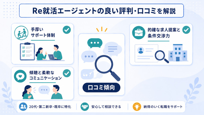 Re就活エージェントの良い評判・口コミ18件を解説