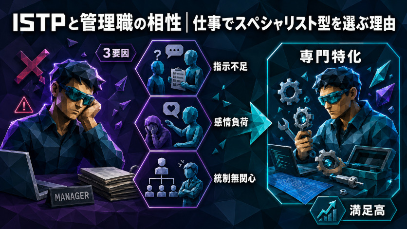 ISTPと管理職の相性｜仕事でスペシャリスト型を選ぶ理由