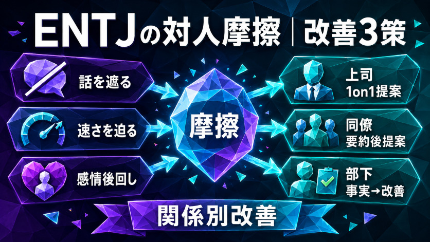 ENTJの弱みと対人摩擦|仕事での「嫌われパターン」と上司・同僚・部下別の改善策