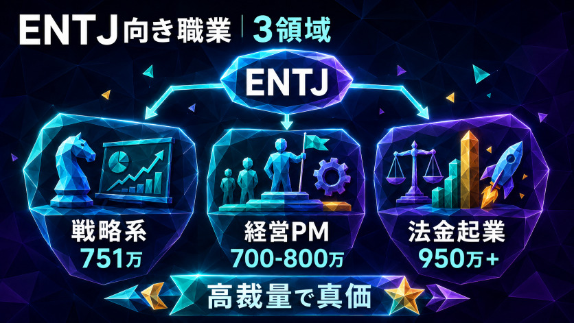 ENTJに向いてる仕事・職業リスト|なぜその職業が合うのかを根拠付きで解説