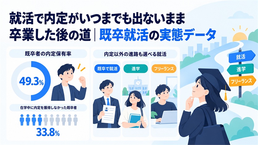 06-就活で内定がいつまでも出ないまま卒業した後の道|既卒就活の実態データ
