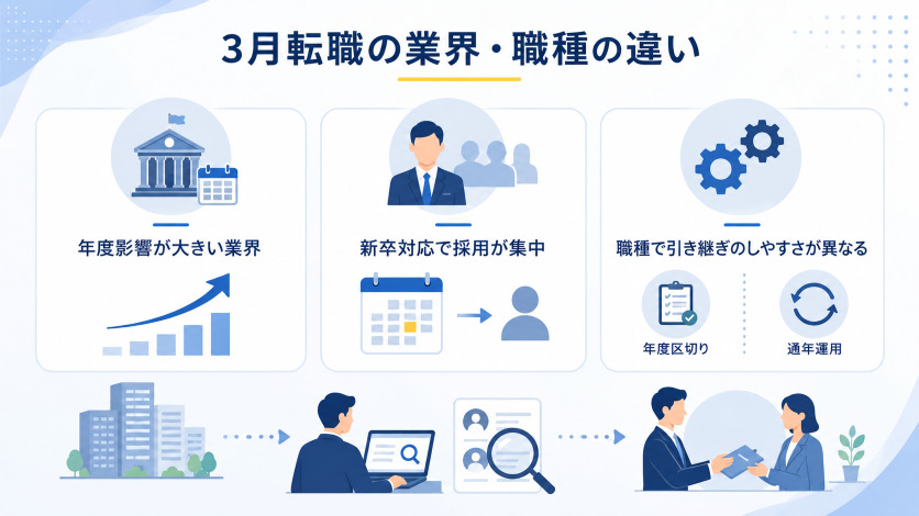業界・職種で異なる3月転職の求人動向と引き継ぎ事情