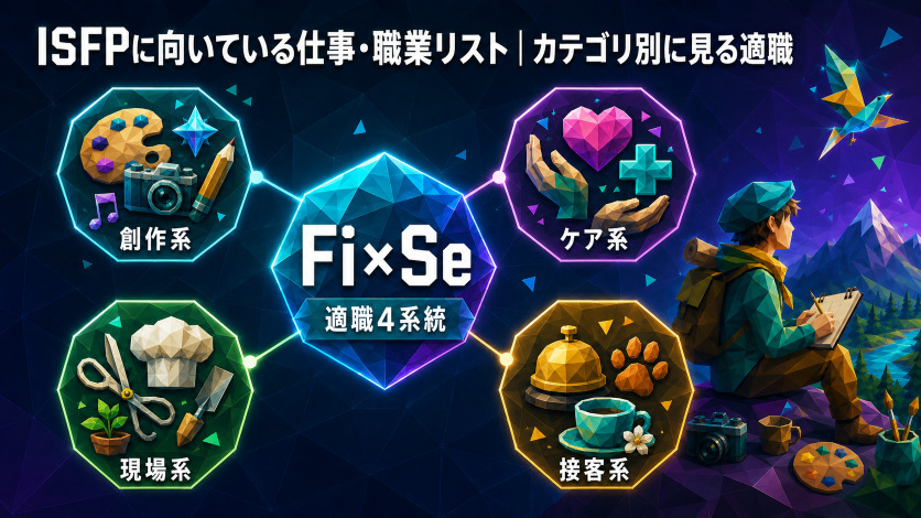 ISFPに向いている仕事・職業リスト｜カテゴリ別に見る適職