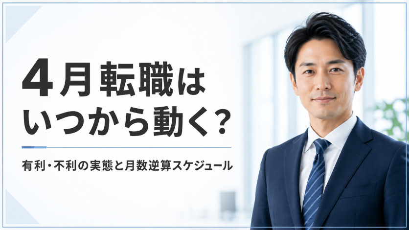 4月転職はいつから動く?有利・不利の実態と月数逆算スケジュール