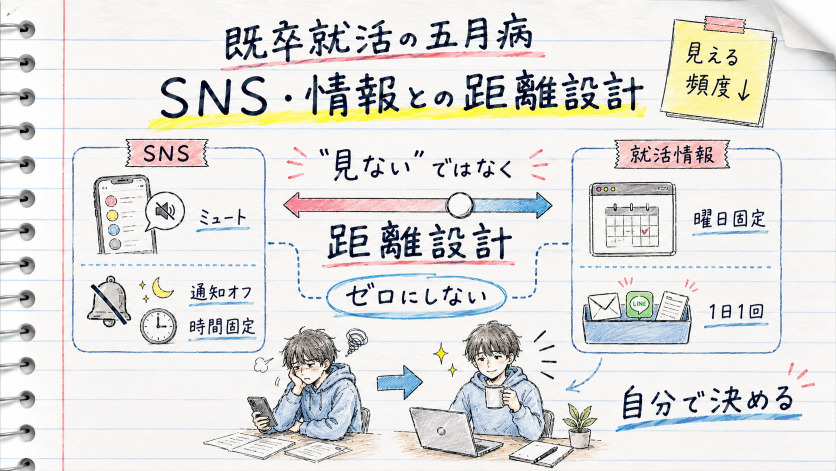 既卒就活の五月病を長引かせないSNS・情報との距離の取り方