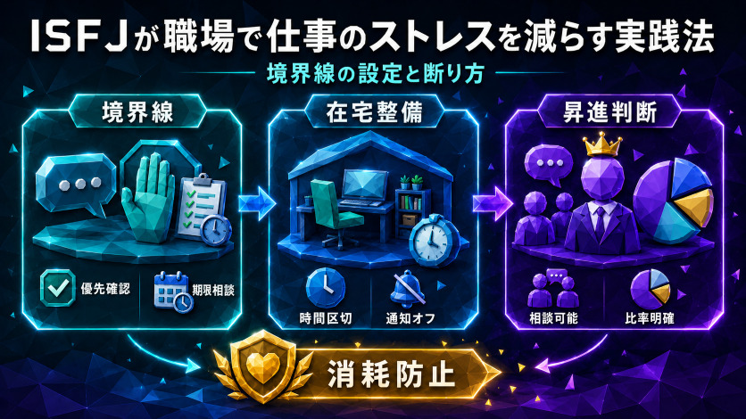 ISFJが職場で仕事のストレスを減らす実践法|境界線の設定と断り方
