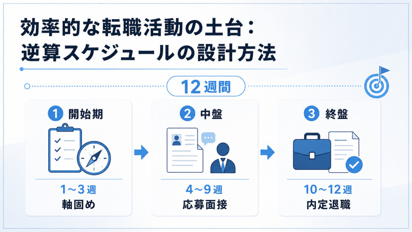 効率的な転職活動の土台:逆算スケジュールの設計方法