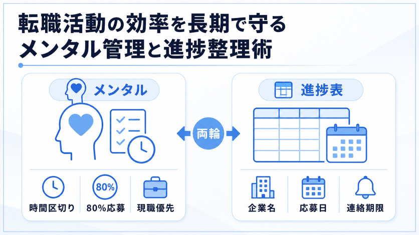 転職活動の効率を長期で守るメンタル管理と進捗整理術