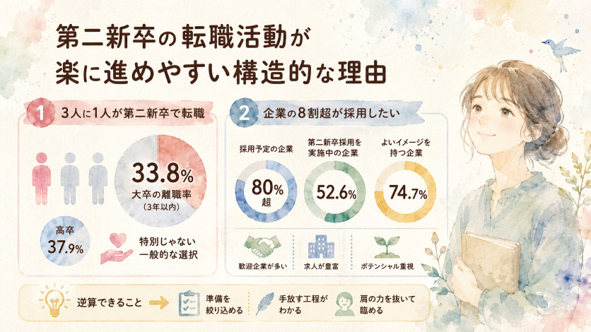 第二新卒の転職活動が「楽に進めやすい」構造的な理由