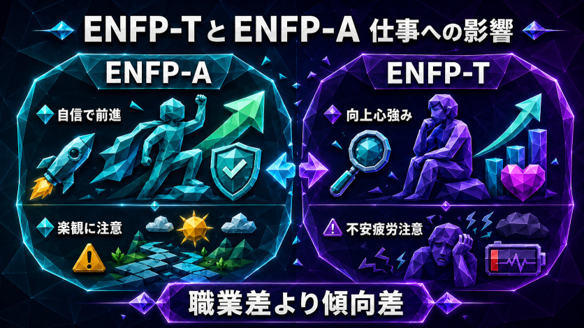 ENFP-TとENFP-Aの仕事・職業への影響と使い分け