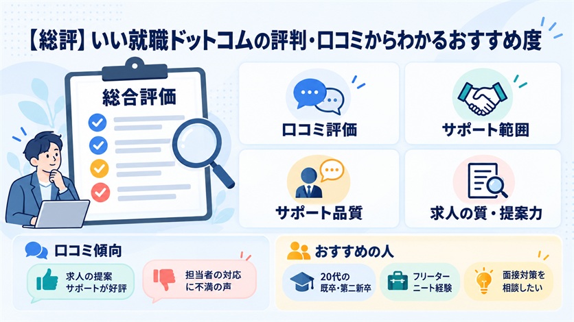 02-【総評】いい就職ドットコムの評判・口コミからわかるおすすめ度