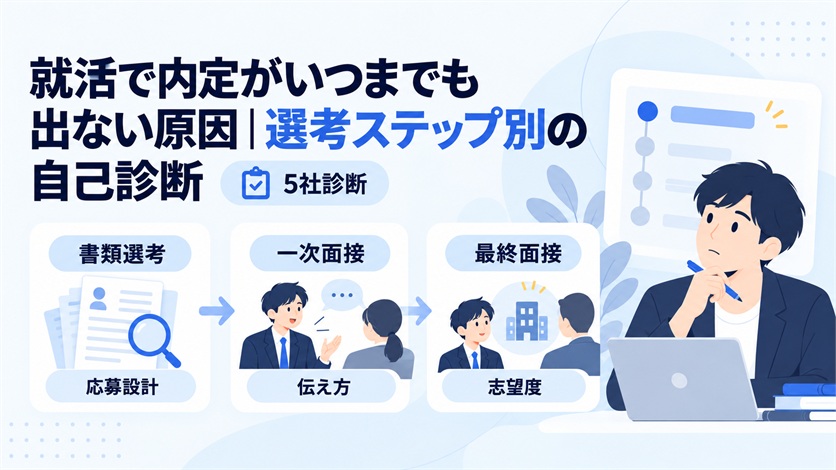 03-就活で内定がいつまでも出ない原因|選考ステップ別の自己診断