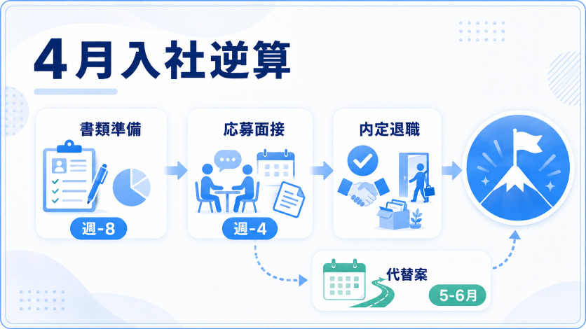 4月入社を目指す3月転職の逆算スケジュール週次アクションマップ